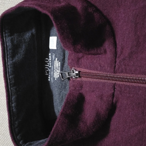 Polo Ralph Lauren Maroon  Quarter Zip Pullover Men's Size XXL - Picture 9 of 17